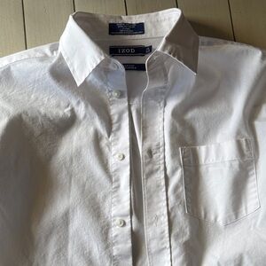 Izod Men's Crisp White Button Down Shirt
